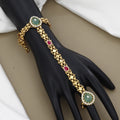 Traditional Gold-Plated Kundan & Meenakari Hathphool