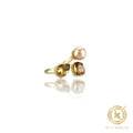 Goldpolished Multi Shape Stone Freesize Ring