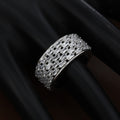 Dazzling 4-Row Baguette-Cut Cubic Zirconia Eternity Ring