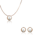 Rosepolished Swarovski Designer Pendent Set