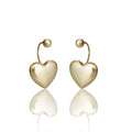 Golden Polish Heart Shape Western Earrings