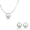 Silverpolished Swarovski Designer Pendent Set