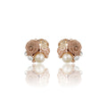 Rose Polish Swarovski Design Sterling Party Earrings