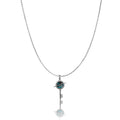 Silverpolished Key Design Western Pendent Chain