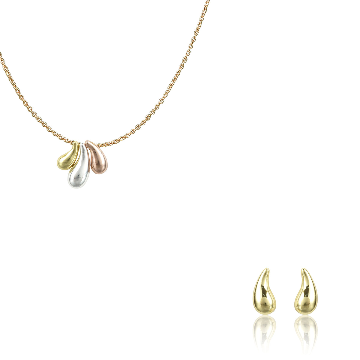 Mixpolished Swarovski Pear Shape Pendent Set