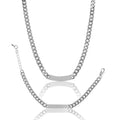 Silverpolish Necklace And Bracelet With Diamond Combo Jewelry
