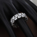 Brilliant Heart-Cut Cubic Zirconia Eternity Free Size Ring