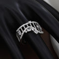 Modern Architectural Crown Free Size Ring