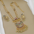 Grand Gold-Plated Meenakari & Jhumki Necklace Set
