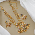 Vintage Gold-Plated Meenakari & Jhumki Necklace Set