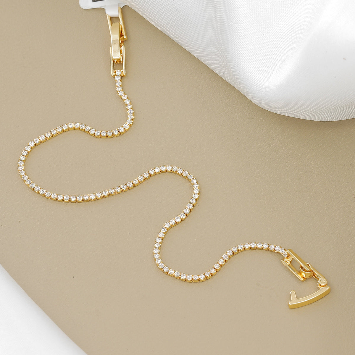 Thin Gold Plated CZ Tennis Bracelet