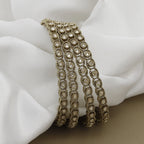 Mahendi Polish Solitaire American Diamond Set of 4 Bangles