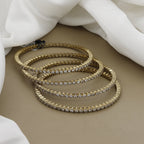 Mehndi Polish Eternity Traditional Mehndi Set of 4 Diamond Bangles