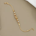 Golden Lattice Cube Western Bracelet