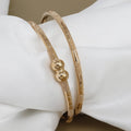 Rose Gold Toned Indian Set Of 2 Bangles For Office & Home