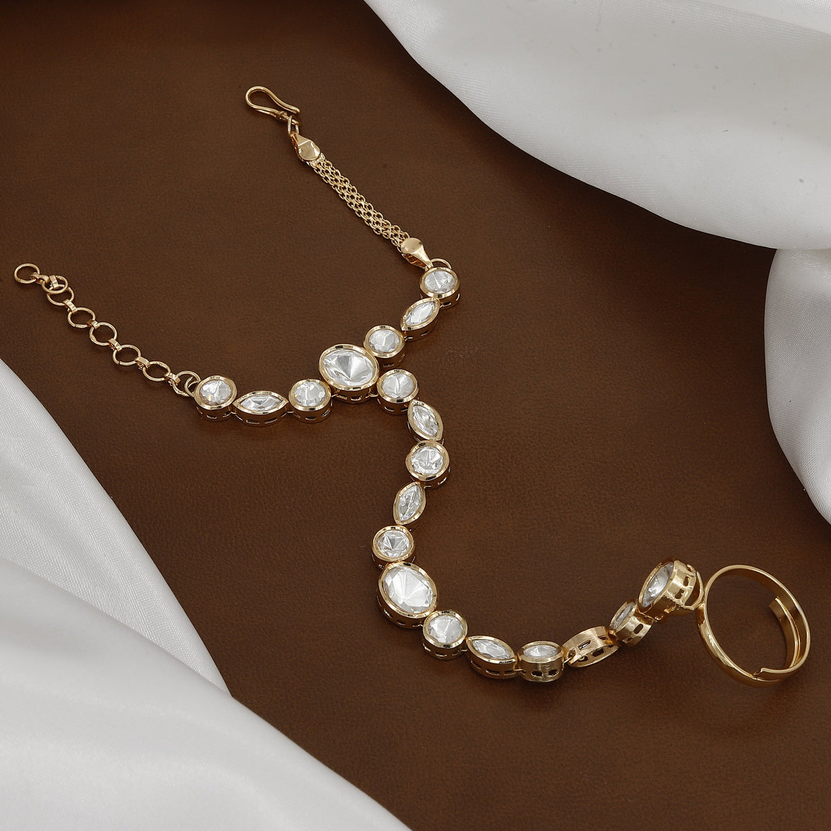 Authentic Polki & Kundan Hath Panja