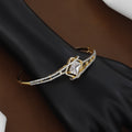 Modern Crystal Designer Gold-Plated CZ Stone Bangle Bracelet