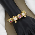 Traditional Antique Gold Meenakari Bracelet