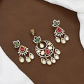 Regal Crescent Kundan Pendent Butti Set