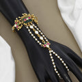 Antique Multi-Strand Pearl & Kundan Haathpanja