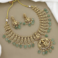 Festive Antique Temple Choker Set with Matching Earrings