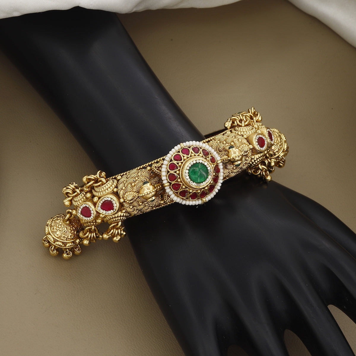 Antique Gold-Plated Traditional Kada Bangle