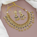 Traditional Punjabi Hasli Necklace Set with Jhumkas