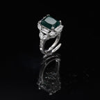Big Color Diamond Silver Tone Freesize Ring