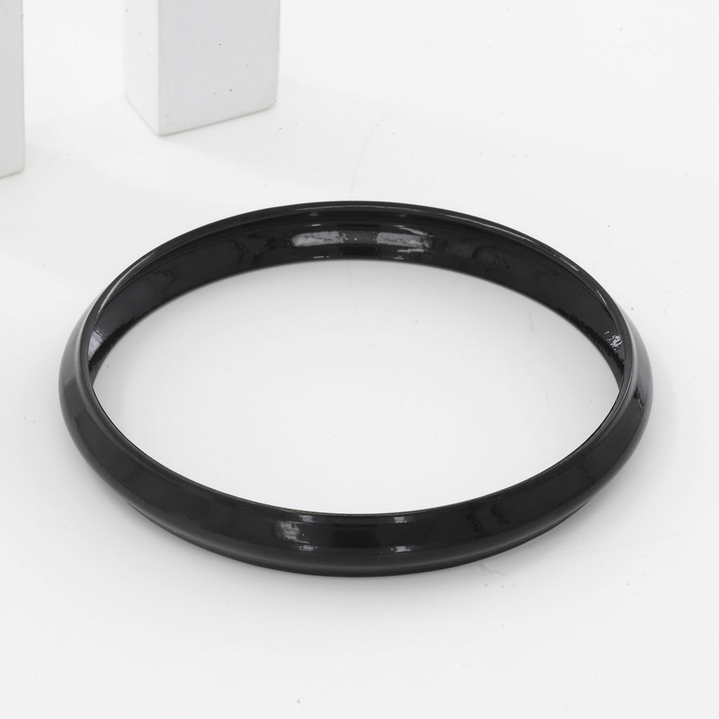 Black Polished Sterling (10mm) Panjabi Kada(23gm)