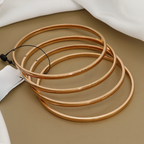Simple No Design Set Of 4 Rose Tone Bangles Set for Daily Wear